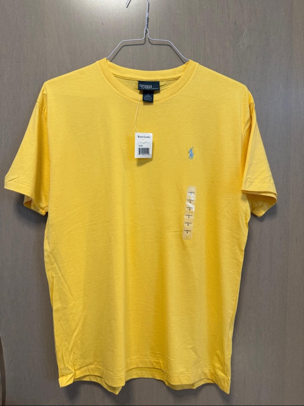 NWT Polo by Ralph Lauren Men's Yellow Crewneck Tee Classic Fit
